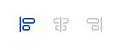 左揃え（左寄せ）のイメージ
