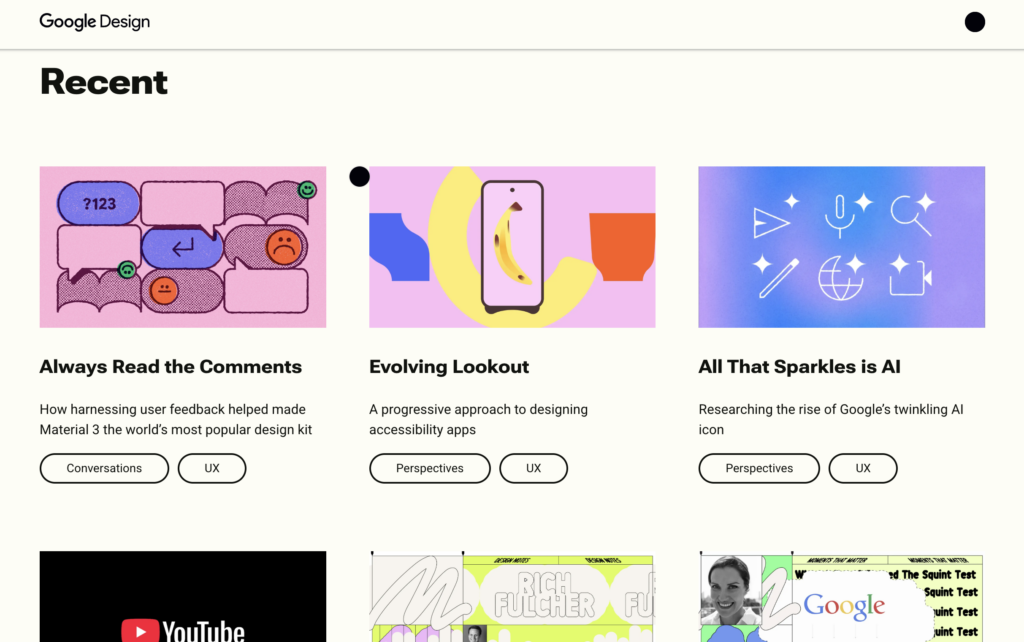 モダンでシンプルなGoogle Designのサイト